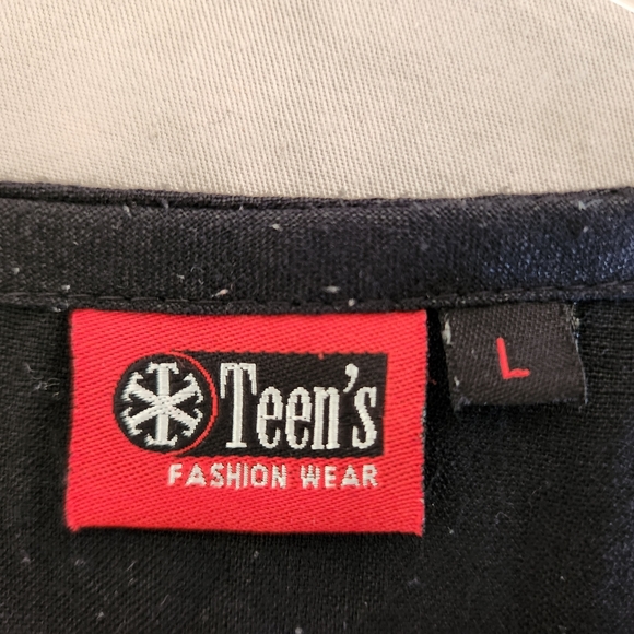 💥SALE💥Teen's Fashion Wear,Large, Embroided Sequin Neckline,Black&Fushia - Picture 2 of 7